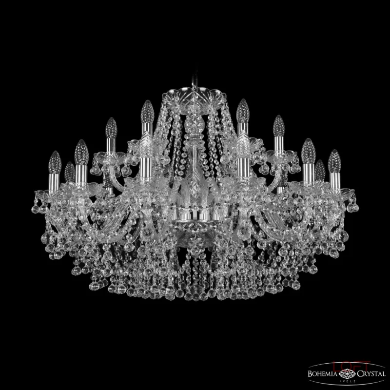 Подвесная люстра Bohemia Ivele Crystal 1409 1409/12+6/300 Ni