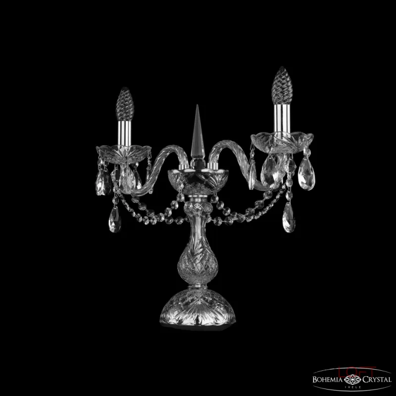 Настольная лампа Bohemia Ivele Crystal 1402 1402L/2/141-39 Ni Настольная лампа Bohemia Ivele Crystal 1402 1402L/2/141-39 Ni