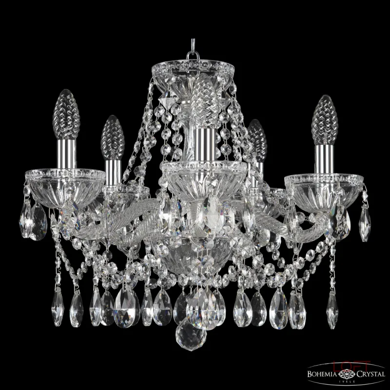 Подвесная люстра Bohemia Ivele Crystal 5413 5413/5/141 Ni Clear/M-1G Подвесная люстра Bohemia Ivele Crystal 5413 5413/5/141 Ni Clear/M-1G