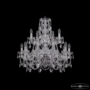 Подвесная люстра Bohemia Ivele Crystal 1411 1411/10+5/240/2d Ni Подвесная люстра Bohemia Ivele Crystal 1411 1411/10+5/240/2d Ni