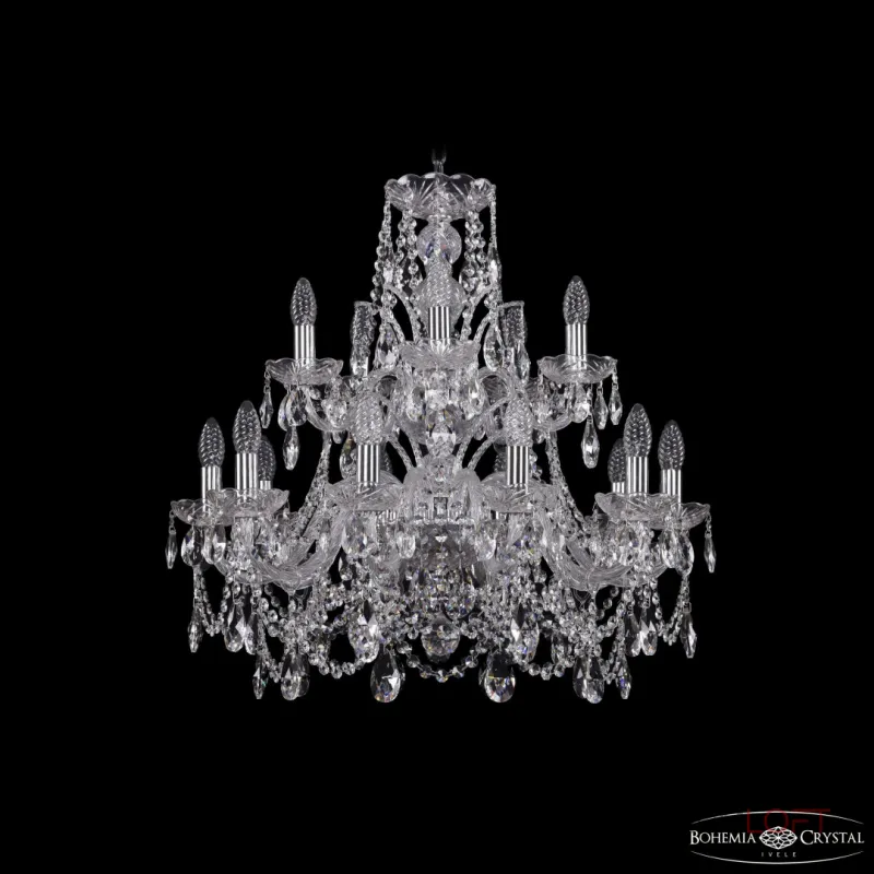 Подвесная люстра Bohemia Ivele Crystal 1411 1411/10+5/240/2d Ni Подвесная люстра Bohemia Ivele Crystal 1411 1411/10+5/240/2d Ni