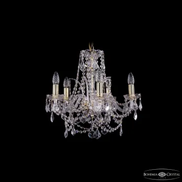 Подвесная люстра Bohemia Ivele Crystal 1411 1411/5/160 G Leafs