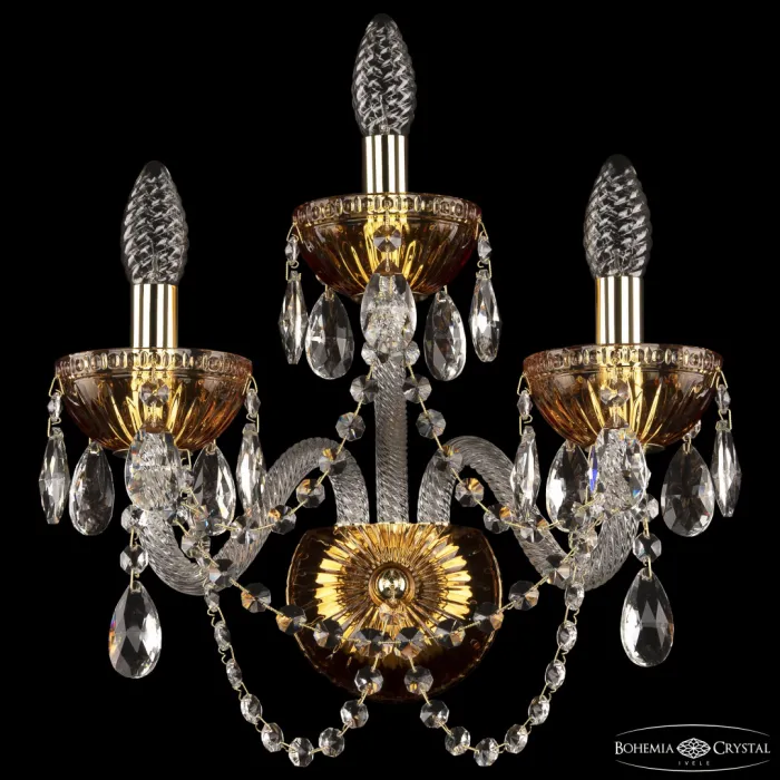 Бра Bohemia Ivele Crystal 5402 5402B/2+1/165 G Amber/M-1G от ImperiumLoft