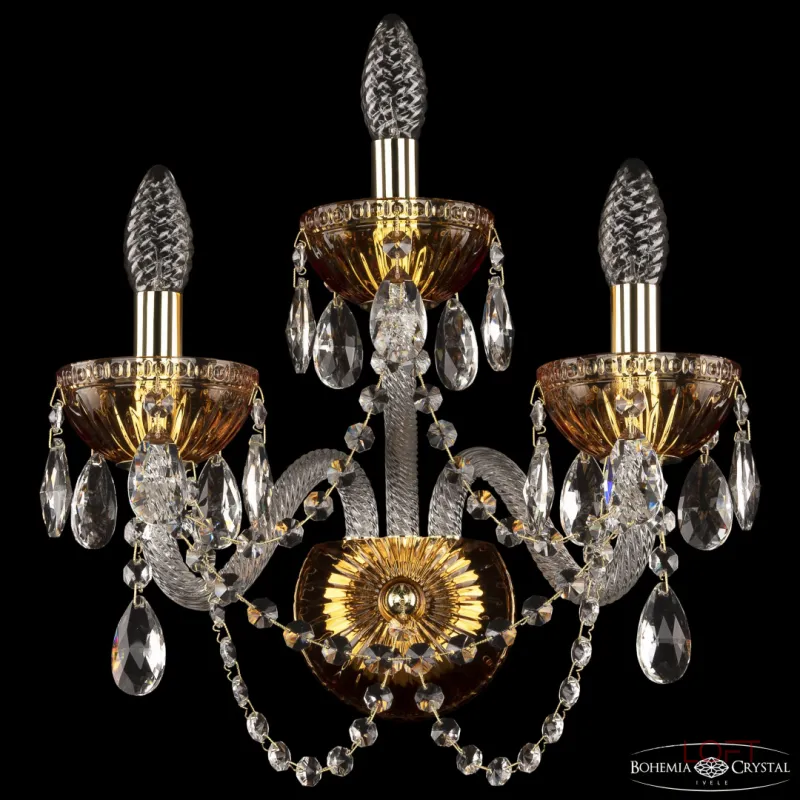 Бра Bohemia Ivele Crystal 5402 5402B/2+1/165 G Amber/M-1G Бра Bohemia Ivele Crystal 5402 5402B/2+1/165 G Amber/M-1G