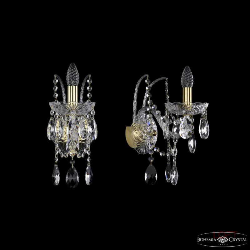 Бра Bohemia Ivele Crystal 1411 1411B/1/160/XL G Бра Bohemia Ivele Crystal 1411 1411B/1/160/XL G