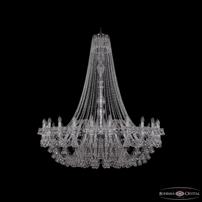 Подвесная люстра Bohemia Ivele Crystal 1409 1409/24/530/h-160 Ni