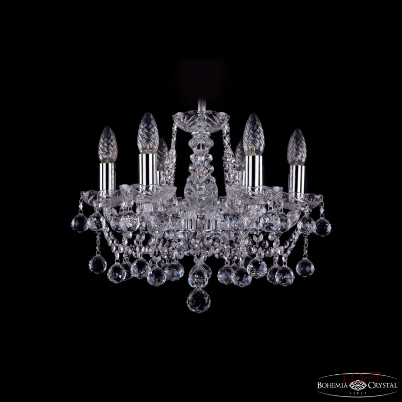 Подвесная люстра Bohemia Ivele Crystal 1413 1413/6/141 Ni Balls