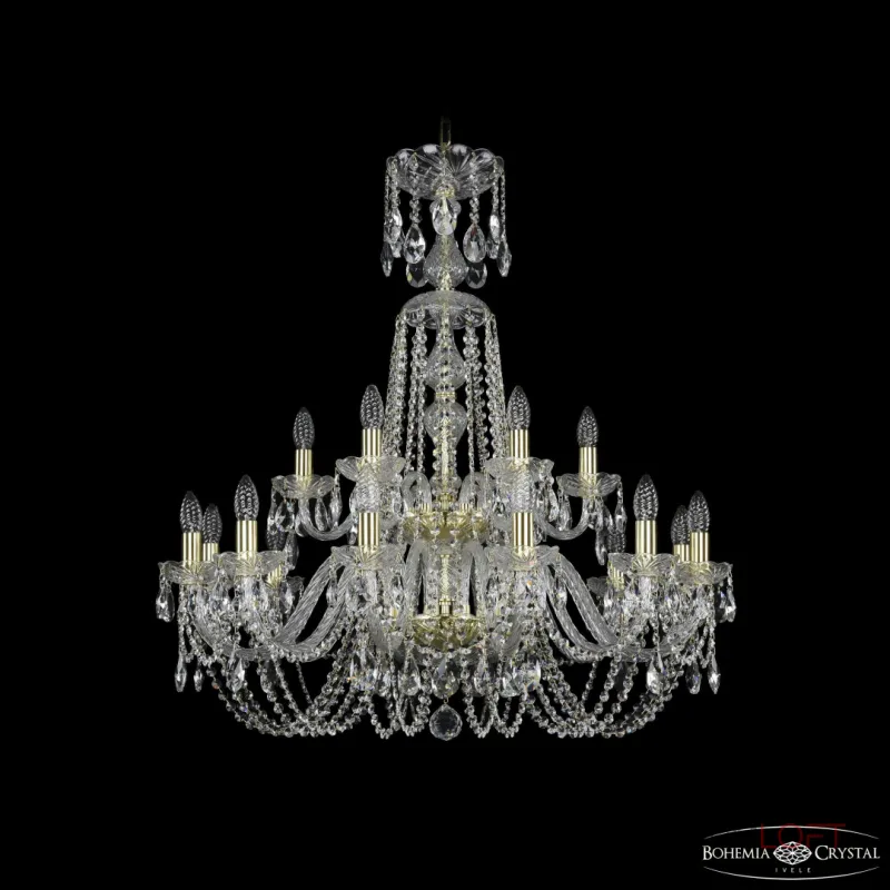 Подвесная люстра Bohemia Ivele Crystal 1402 1402/12+6/300/XL-91/2d G