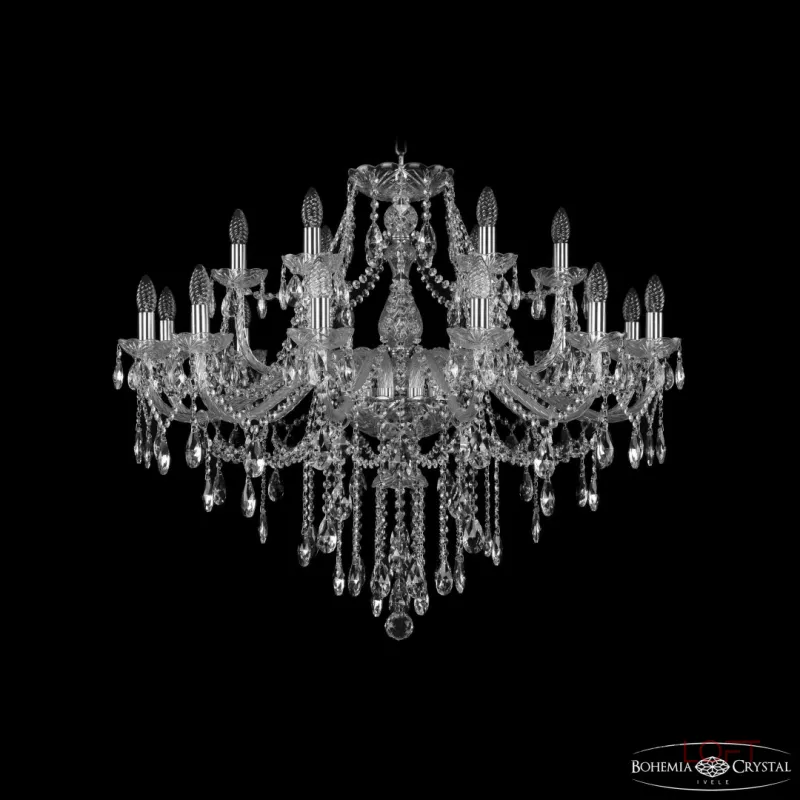 Подвесная люстра Bohemia Ivele Crystal 1415 1415/12+6/360 Ni Подвесная люстра Bohemia Ivele Crystal 1415 1415/12+6/360 Ni
