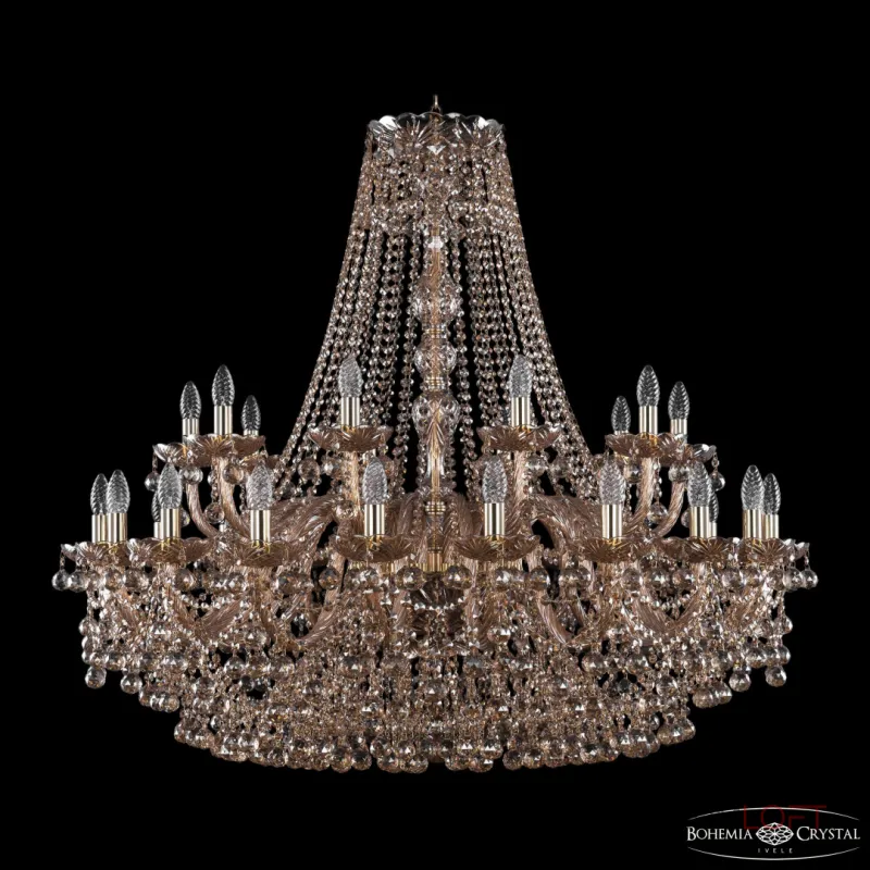 Подвесная люстра Bohemia Ivele Crystal 1409 1409/20+10/400 G M721