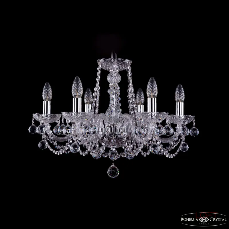 Подвесная люстра Bohemia Ivele Crystal 1402 1402/6/195 Ni Balls Подвесная люстра Bohemia Ivele Crystal 1402 1402/6/195 Ni Balls