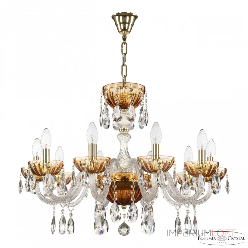 Подвесная люстра Bohemia Ivele Crystal 5417 5417/10/240 G Amber/M-1H
