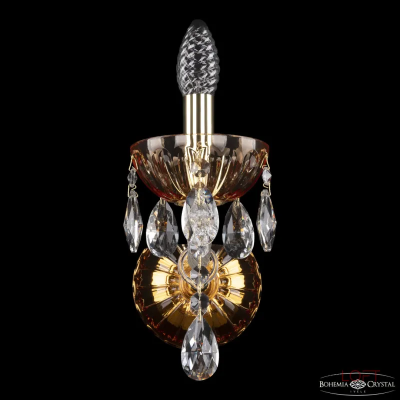 Бра Bohemia Ivele Crystal 5413 5413B/1/165 G Amber/M-1H