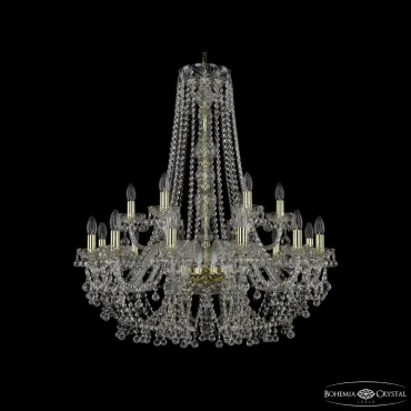 Подвесная люстра Bohemia Ivele Crystal 1409 1409/12+6/300/h-95 G