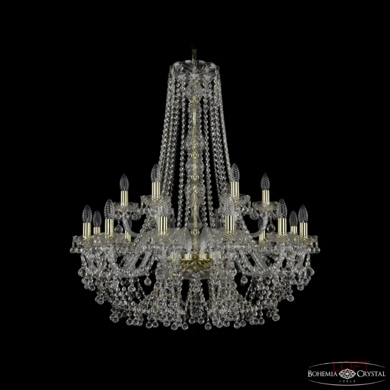 Подвесная люстра Bohemia Ivele Crystal 1409 1409/12+6/300/h-95 G