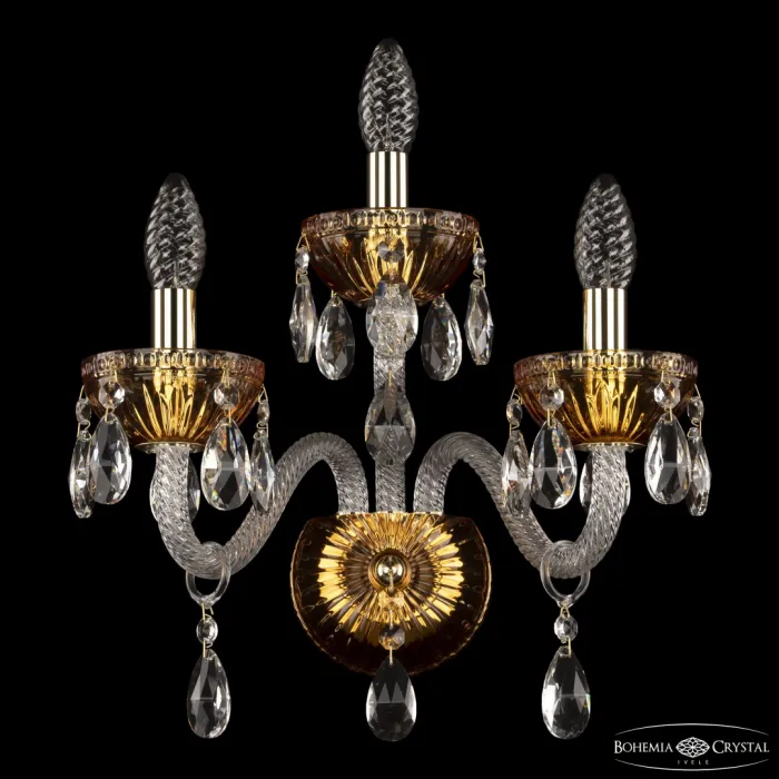 Бра Bohemia Ivele Crystal 5417 5417B/2+1/165 G Amber/M-1G от ImperiumLoft