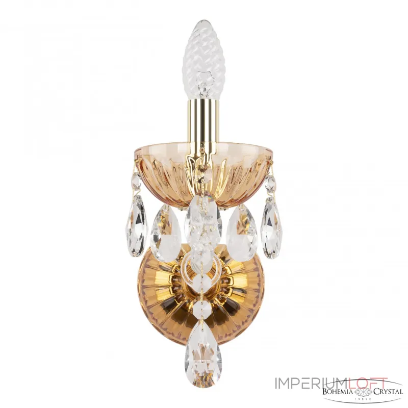 Бра Bohemia Ivele Crystal 5413 5413B/1/165 G Amber/M-1H