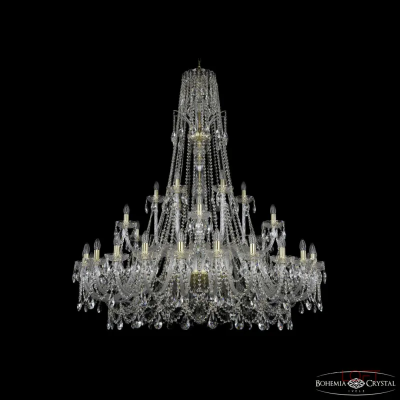 Подвесная люстра Bohemia Ivele Crystal 1411 1411/24+6+6/530/XL-165 G
