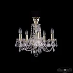 Подвесная люстра Bohemia Ivele Crystal 1402 1402/5/141 G Leafs tube