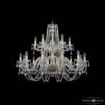 Подвесная люстра Bohemia Ivele Crystal 1402 1402/12+6/360/2d G