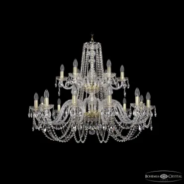 Подвесная люстра Bohemia Ivele Crystal 1402 1402/12+6/360/2d G