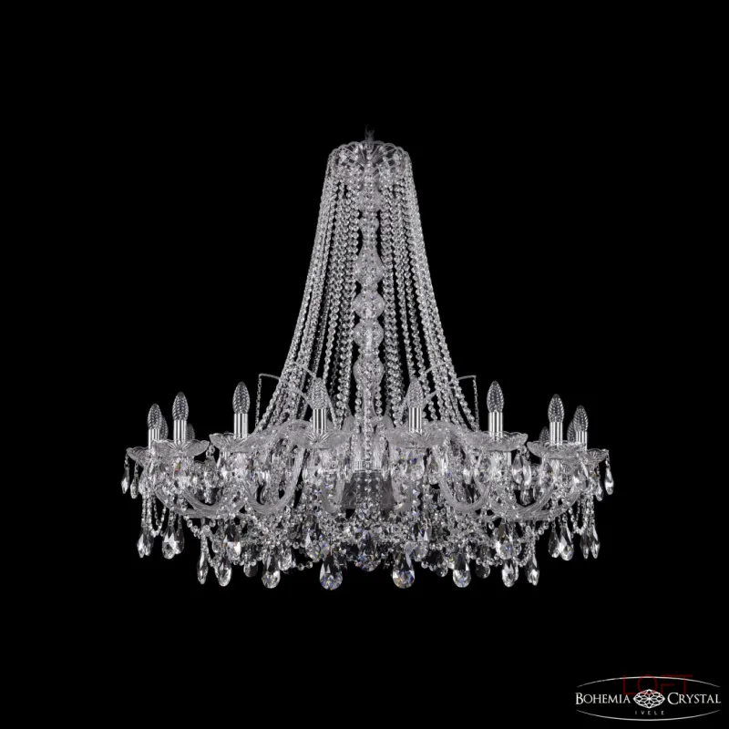 Подвесная люстра Bohemia Ivele Crystal 1411 1411/18/400/h-113 Ni Подвесная люстра Bohemia Ivele Crystal 1411 1411/18/400/h-113 Ni