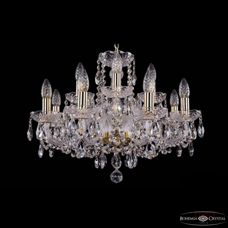 Подвесная люстра Bohemia Ivele Crystal 1402 1402/8+4/195 G
