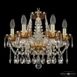 Подвесная люстра Bohemia Ivele Crystal 5413 5413/6/141 G Amber/M-1H