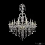 Подвесная люстра Bohemia Ivele Crystal 1415 1415/12+6/300/XL-108 G