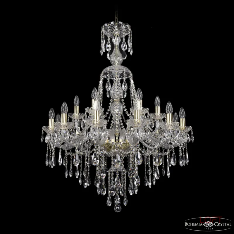 Подвесная люстра Bohemia Ivele Crystal 1415 1415/12+6/300/XL-108 G
