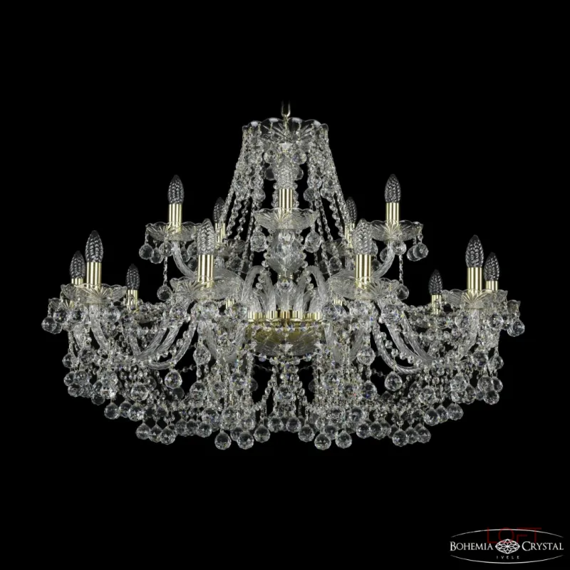 Подвесная люстра Bohemia Ivele Crystal 1409 1409/10+5/360 G
