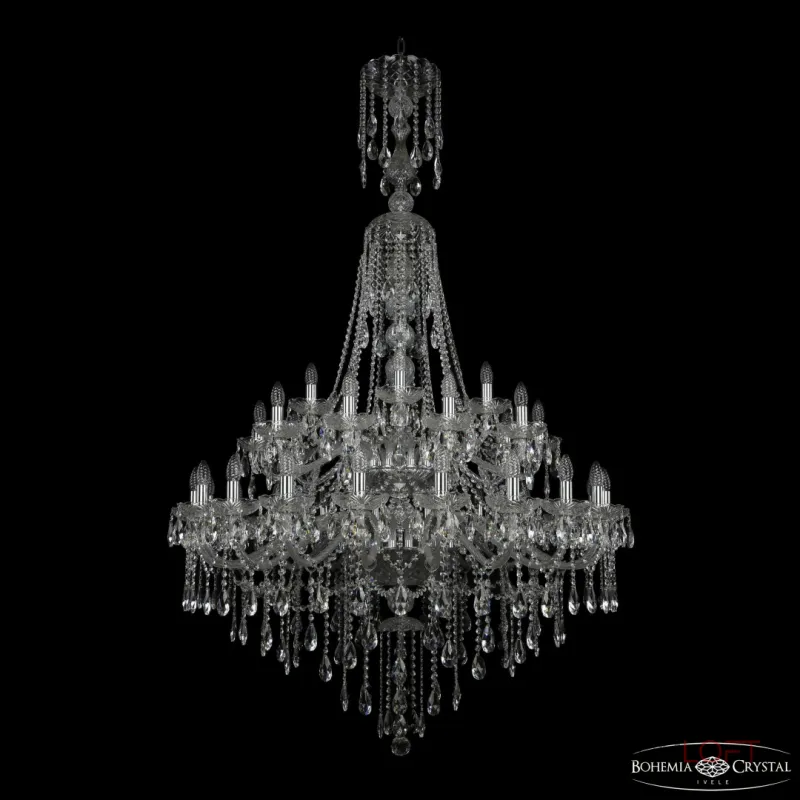 Подвесная люстра Bohemia Ivele Crystal 1415 1415/20+10+5/400/XL-185/2d Ni