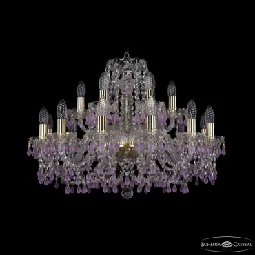 Подвесная люстра Bohemia Ivele Crystal 1410 1410/12+6/240 G V7010 Подвесная люстра Bohemia Ivele Crystal 1410 1410/12+6/240 G V7010