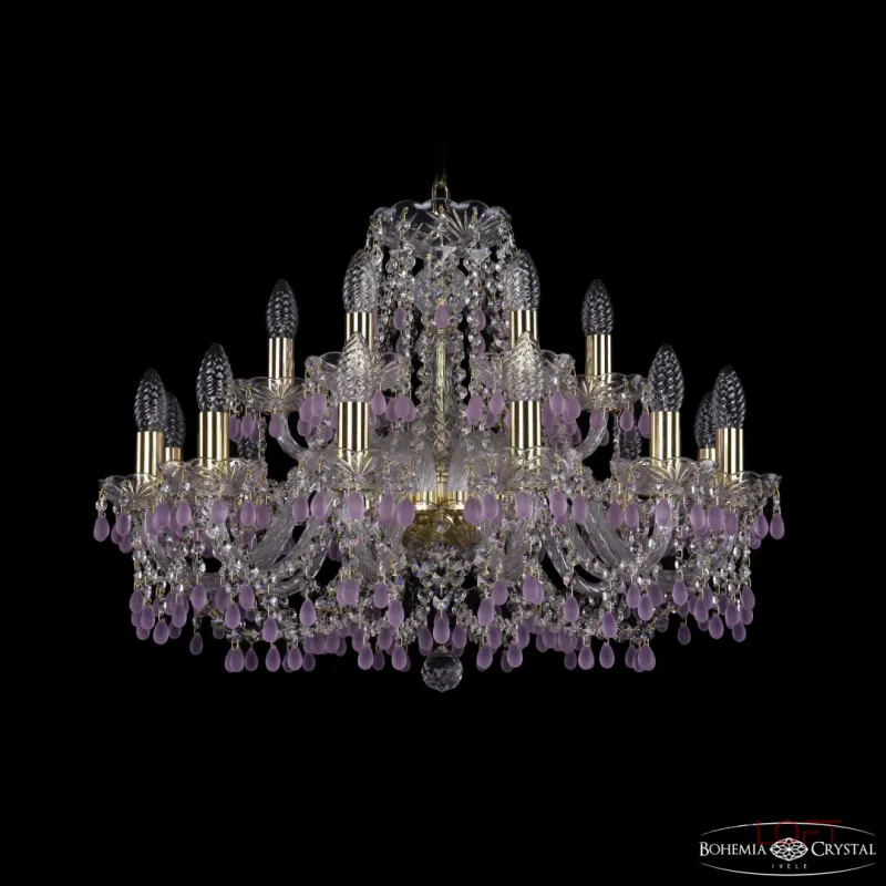 Подвесная люстра Bohemia Ivele Crystal 1410 1410/12+6/240 G V7010 Подвесная люстра Bohemia Ivele Crystal 1410 1410/12+6/240 G V7010
