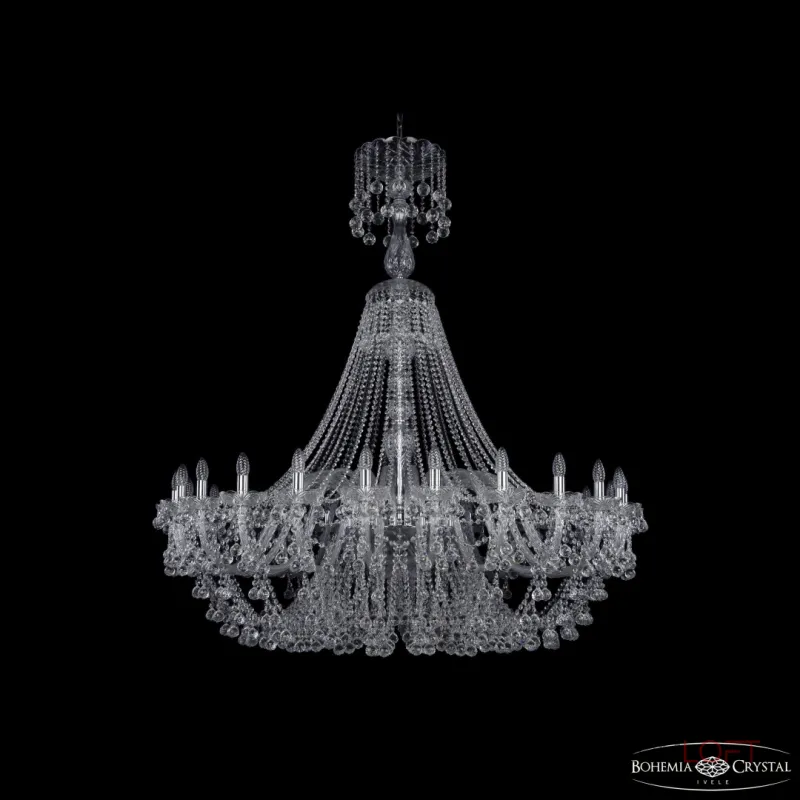 Подвесная люстра Bohemia Ivele Crystal 1409 1409/24/530/XL-160 Ni Подвесная люстра Bohemia Ivele Crystal 1409 1409/24/530/XL-160 Ni