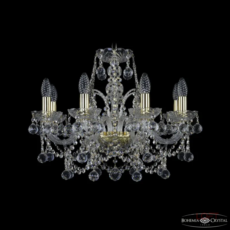 Подвесная люстра Bohemia Ivele Crystal 1411 1411/8/195 G Balls Подвесная люстра Bohemia Ivele Crystal 1411 1411/8/195 G Balls