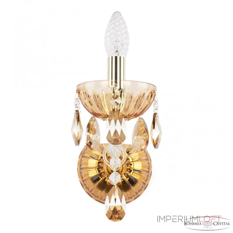 Бра Bohemia Ivele Crystal 5413 5413B/1/165 G Amber/M-1H K721 Бра Bohemia Ivele Crystal 5413 5413B/1/165 G Amber/M-1H K721