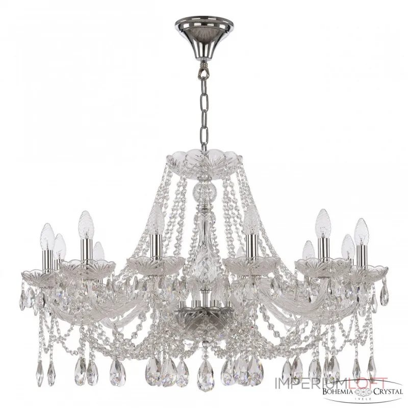 Подвесная люстра Bohemia Ivele Crystal 107 107/12/300 Ni Подвесная люстра Bohemia Ivele Crystal 107 107/12/300 Ni