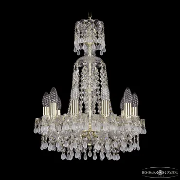 Подвесная люстра Bohemia Ivele Crystal 1410 1410/10/141/XL-58 G V0300 Подвесная люстра Bohemia Ivele Crystal 1410 1410/10/141/XL-58 G V0300