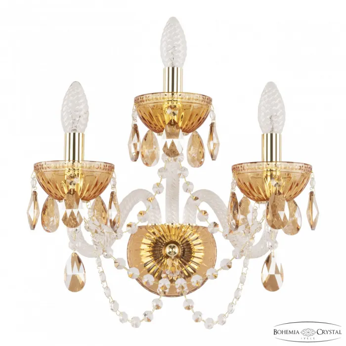 Бра Bohemia Ivele Crystal 5402 5402B/2+1/165 G Amber/M-1G K721 от ImperiumLoft