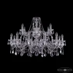 Подвесная люстра Bohemia Ivele Crystal 1413 1413/12+6/360/2d Ni Leafs