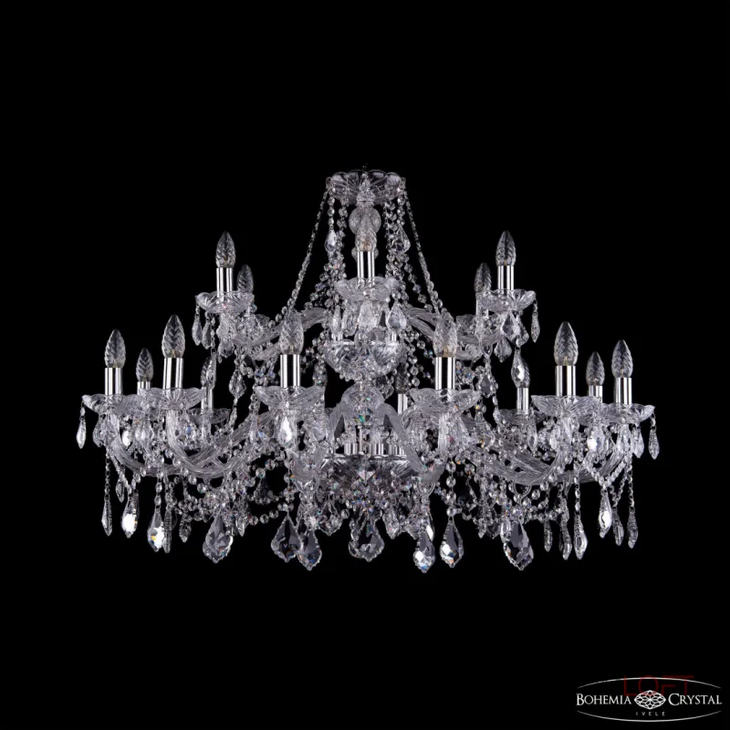 Подвесная люстра Bohemia Ivele Crystal 1413 1413/12+6/360/2d Ni Leafs Подвесная люстра Bohemia Ivele Crystal 1413 1413/12+6/360/2d Ni Leafs