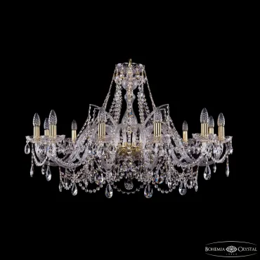 Подвесная люстра Bohemia Ivele Crystal 1411 1411/12/360 G