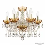 Подвесная люстра Bohemia Ivele Crystal 5413 5413/6/141 G Amber/M-1H