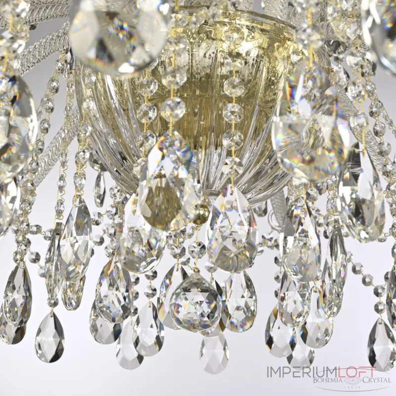 Подвесная люстра Bohemia Ivele Crystal 5413 5413/12+6/300 G Clear/M-1H