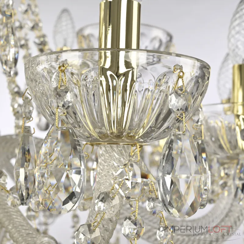 Подвесная люстра Bohemia Ivele Crystal 5413 5413/12+6/300 G Clear/M-1H