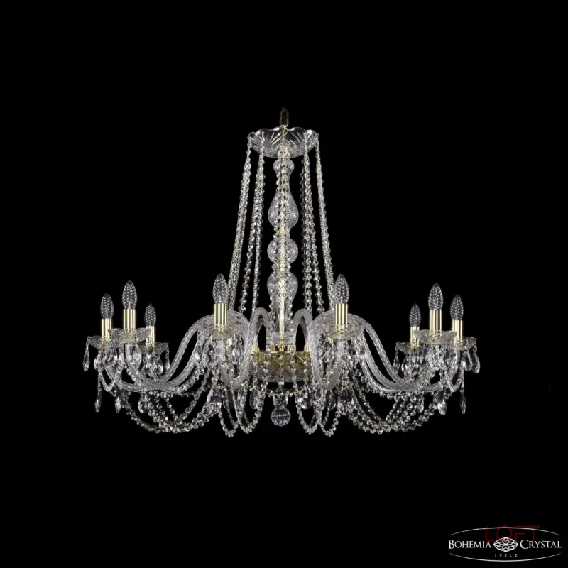 Подвесная люстра Bohemia Ivele Crystal 1402 1402/10/360 G