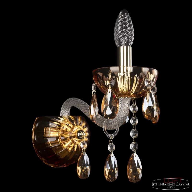 Бра Bohemia Ivele Crystal 5413 5413B/1/165 G Amber/M-1H K721 Бра Bohemia Ivele Crystal 5413 5413B/1/165 G Amber/M-1H K721