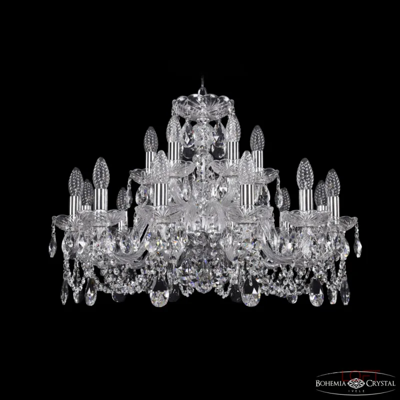 Подвесная люстра Bohemia Ivele Crystal 1402 1402/12+6/240 Ni Подвесная люстра Bohemia Ivele Crystal 1402 1402/12+6/240 Ni