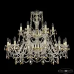Подвесная люстра Bohemia Ivele Crystal 1411 1411/12+6/360/2d G K721